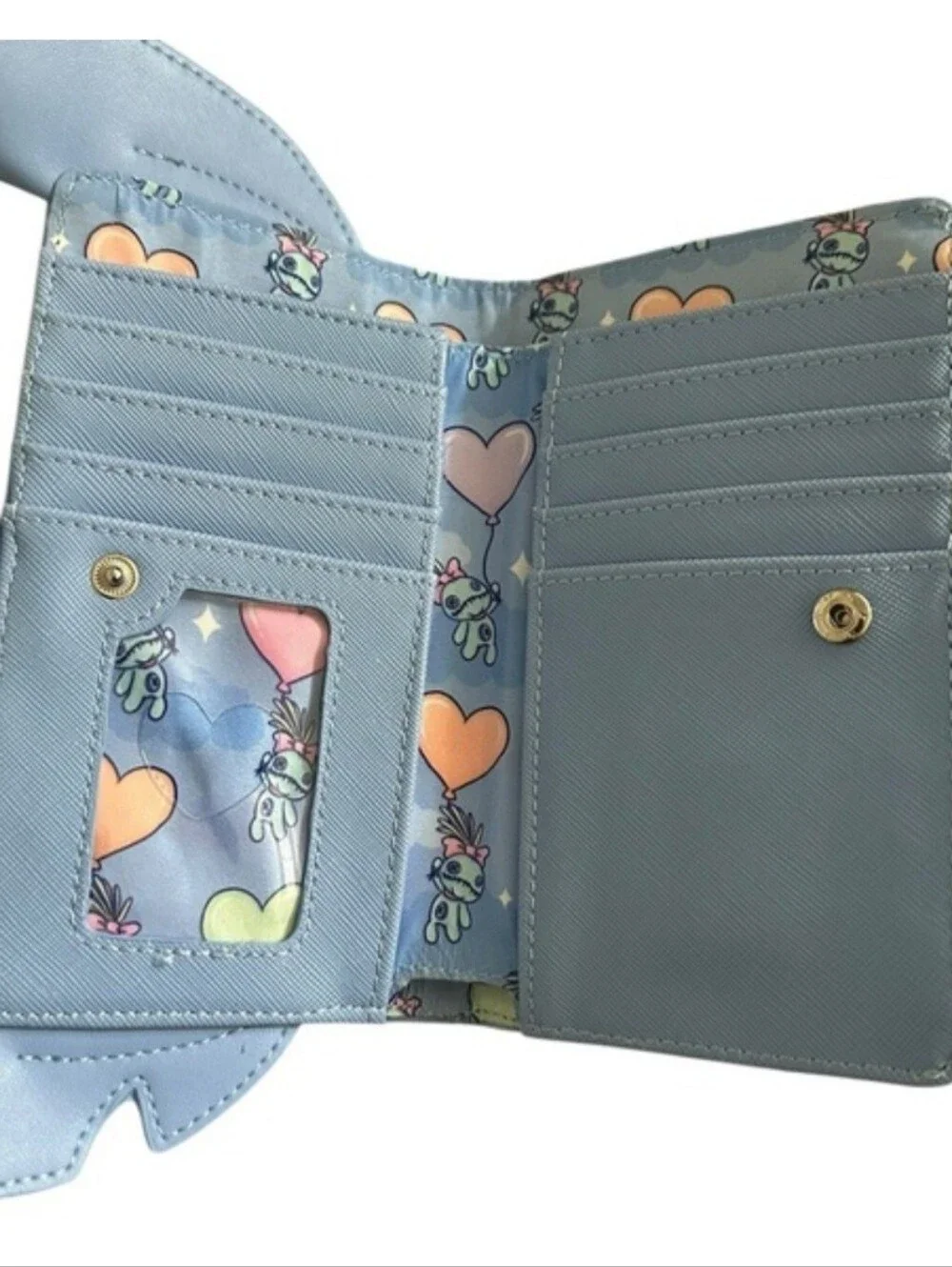 Loungefly Disney Stitch Heart Sunglasses Wallet - Blue and PinkProduct Specifica